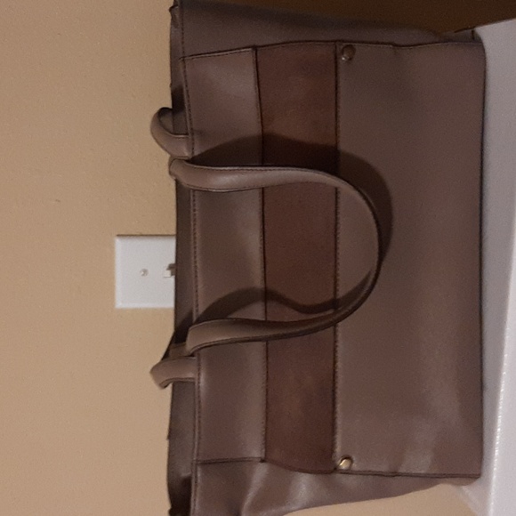 OrYANY TAUPE Leather/Suede Tote - Picture 1 of 7
